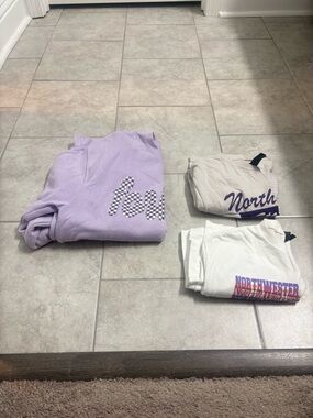 Northwestern State University women’s assortment- 2 tshirts+ crewneck